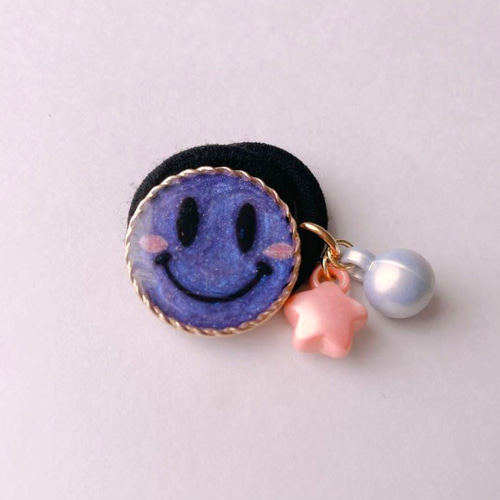 No.1365】UVレジン ゆめかわ スマイル ヘアゴム ヘアゴム うさにゃん