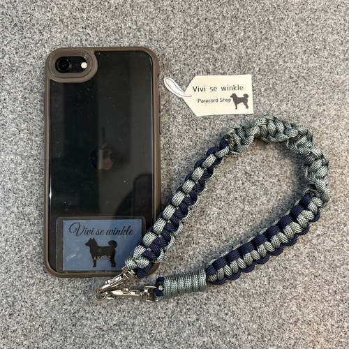 バイカラー スマホハンドストラップ パラコード おしゃれスマホ