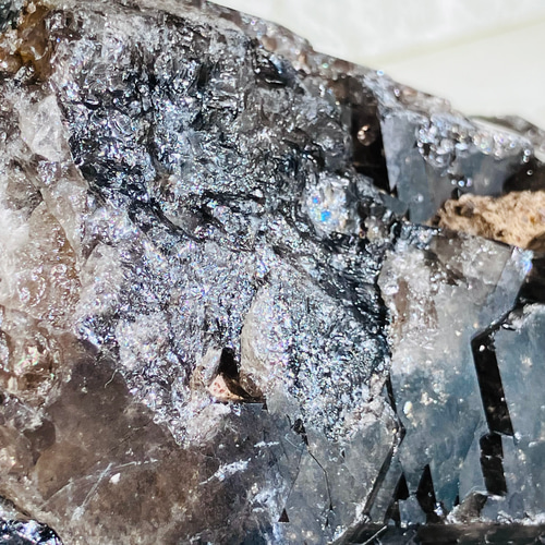 エッチドクォーツ　モリオン　黒水晶　原石　ラフストーン 蝕像水晶 ファントム モリオン 涅槃水晶 エッチドクォーツ 黒水晶 山入り