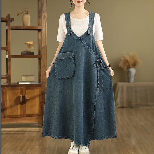 大きいサイズ レディース デニム　サロペット　ワンピース　新品 大きいサイズ サロペット ワンピース レディース 春夏 新品