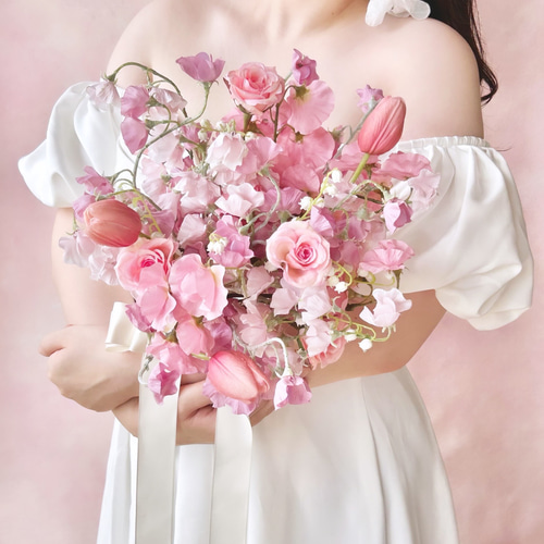 和装 ブーケ アーティフィシャルフラワー 前撮り ベビーピンク 和装