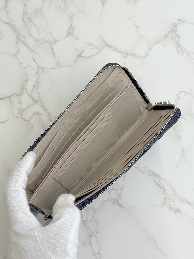 日本製　上質リザード　薄型　長財布　ロングウォレット　財布　トカゲ革　L型ファスナー　エキゾチックレザー