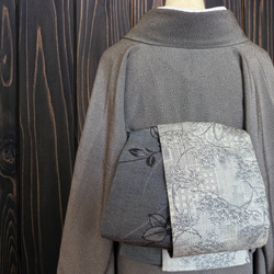 *着物反物*　染め結城紬と手織り結城紬　大人の兵児帯　半幅帯　長尺　ハンドメイド 着物反物* 染め結城紬と手織り結城紬 大人の兵児帯 半幅帯 長尺