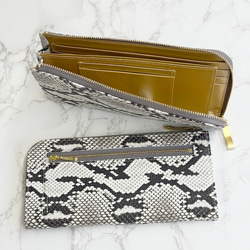 日本製 薄型 ゴールド縁起 上質 ダイヤモンドパイソン マット仕上げ