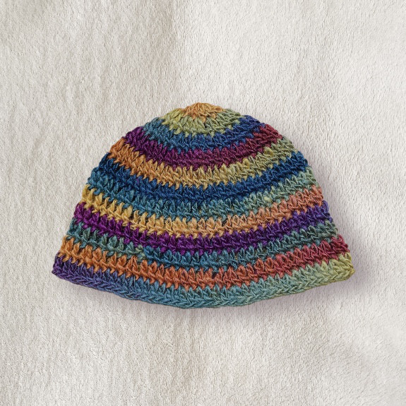 クラッシャーハット　クロシェハット　バケットハット　帽子　男女兼用　カラフル