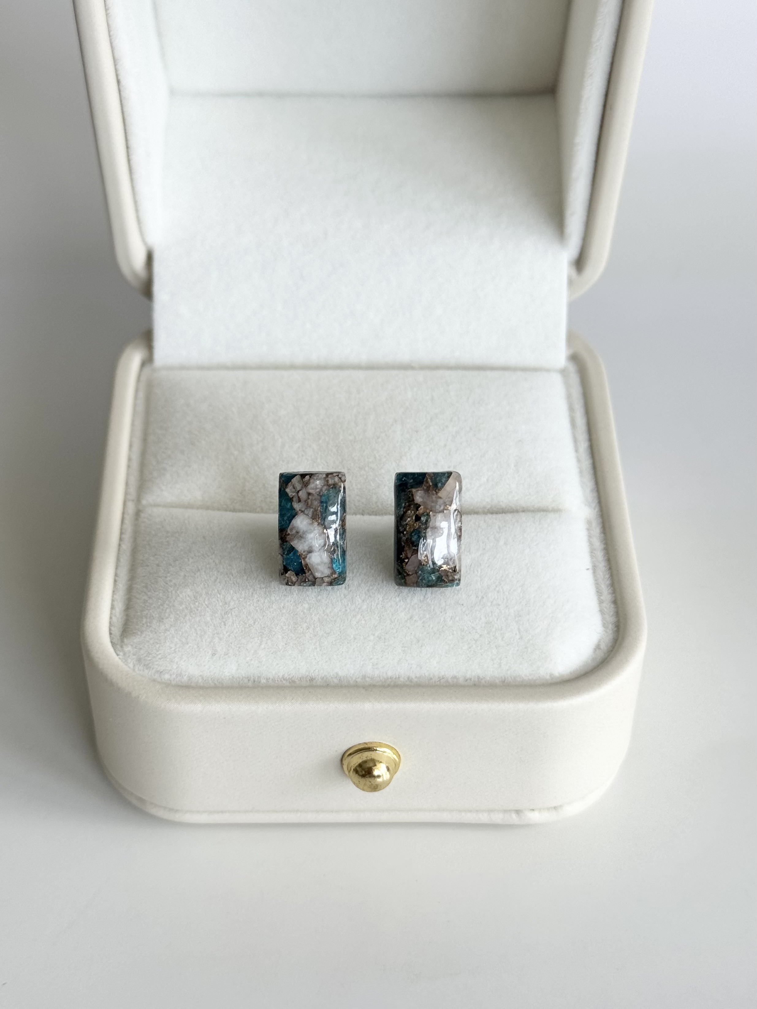 アパタイトカルサイトコッパーピアス/金具変更可〈14kgf  K10  K18〉