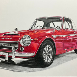 車 バイク描きます(色鉛筆) 絵画 アトリエ雅夫 通販 19617865｜Creema