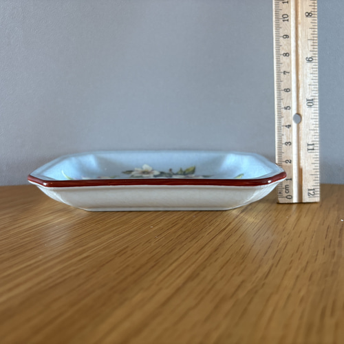 ヨーロッパの古い石鹸置き 陶器 古道具 レトロ ソープディッシュ【石鹸