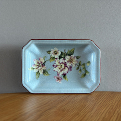 フランスアンティーク ピューター 花リム プレート エタン 古道具 エタン・ピューター 花リムプレート22.5cm_A｜Antique Etain Pewter