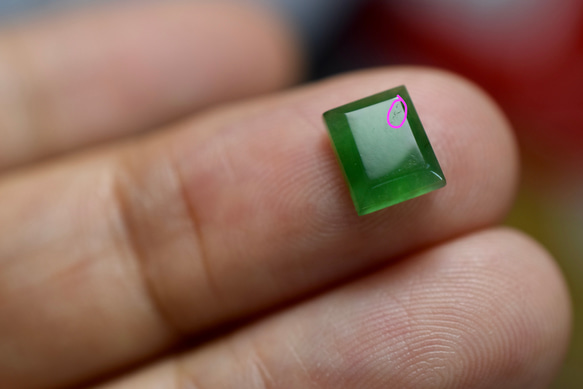 RS11-82 氷種 暗緑 グアテマラ産 天然 A貨 本翡翠 ルース 硬玉 ジェダイト 2枚目の画像