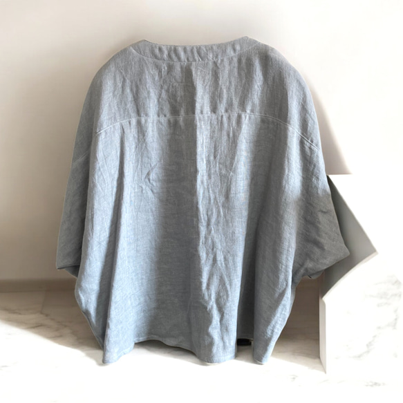 ボレロジャケット　ハーフリネン　ダブルガーゼ　シンプル 2枚目の画像