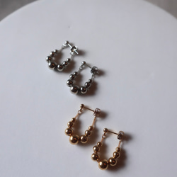 coco vanilla 《 Silver Bubble Hoop Pierce》（イヤリング）シルバー 8枚目の画像
