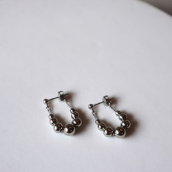 coco vanilla 《 Silver Bubble Hoop Pierce》（イヤリング）シルバー 7枚目の画像