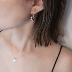 coco vanilla 《 Silver Bubble Hoop Pierce》（イヤリング）シルバー 4枚目の画像