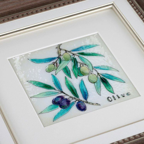 七宝焼アートフレーム オリーブ 絵画 七彩工房 nanasaikobo 通販