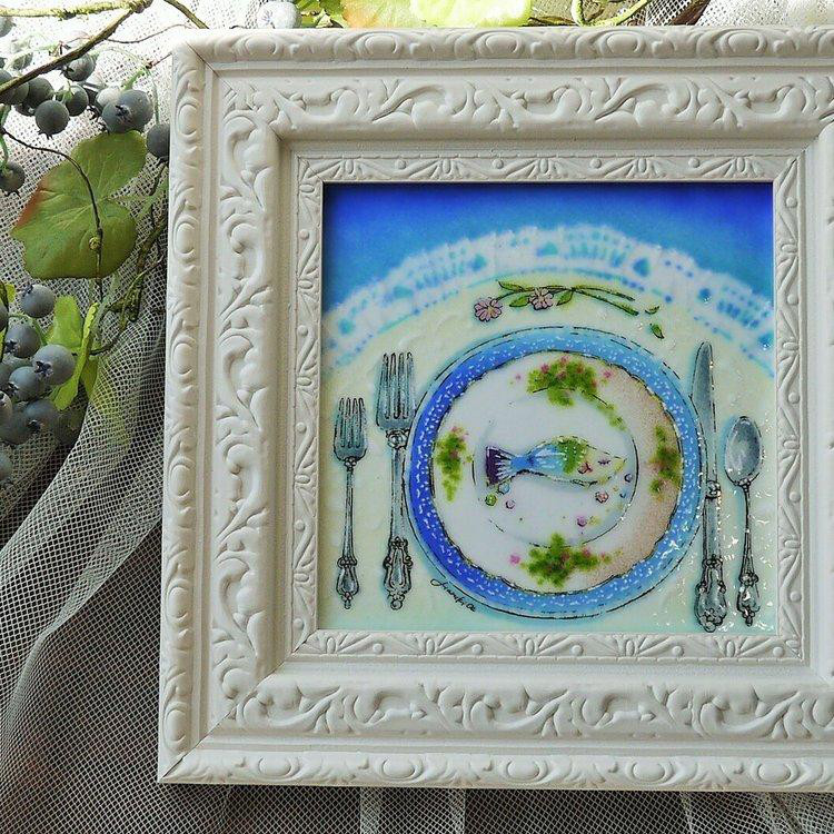 七宝焼きアートフレーム　フィッシュ