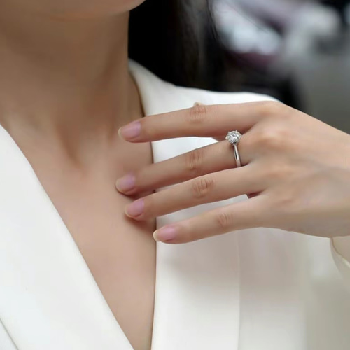 ✦最高級 Moissanite モアサナイト 2,0ct ホワイト ダイヤモンドリング