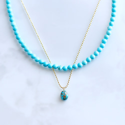 R✴Hです。ラリマー ハーフムーンネックレス 14kgf MyMoon】月のお守り