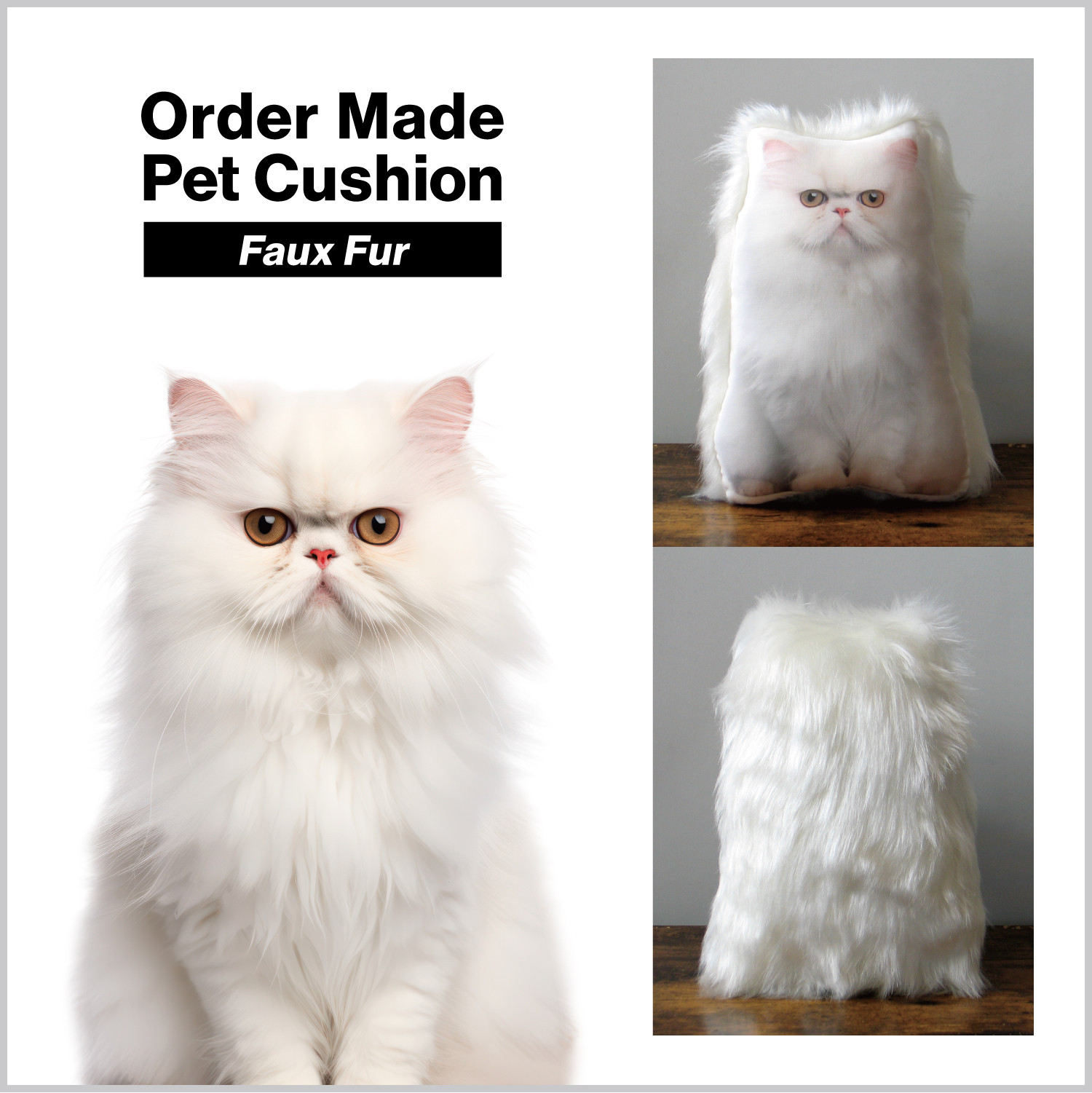 猫　ペット　メモリアル　クッション　グッズ　ぬいぐるみ　ペットロス　オーダーメイド　写真　うちの子　雑貨　ペルシャ猫pb