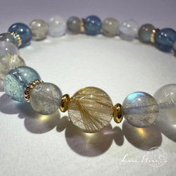 キラキラ 花火ルチル ブラックシルバー 水晶 10mm ブレスレット 天然石 キラキラ 花火ルチル シルバー 水晶 10mm ブレスレット 天然石