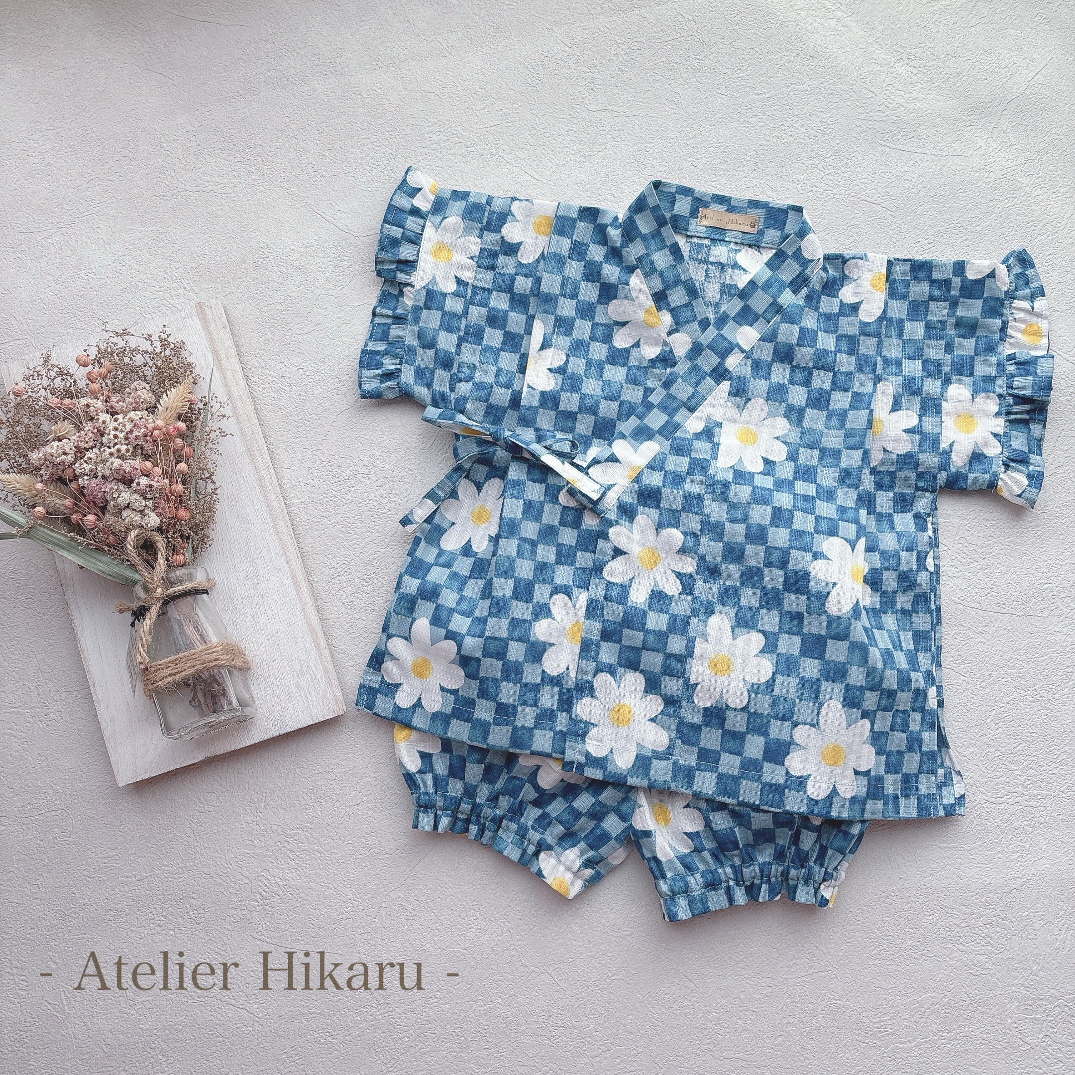 甚平　子供甚平　夏服　夏甚平　浴衣　子供浴衣　女の子　花柄甚平　夏祭り　花柄　子供服　お揃い　90cm　姉妹　祭り