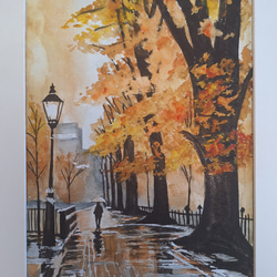 M. Martin 水彩画 「滝」サイン入り d395f0c2d950c69bc07aaec6731e77