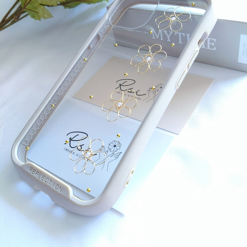 ワイヤーフラワー】ワイヤーアートiPhoneケース iPhoneケース・カバー