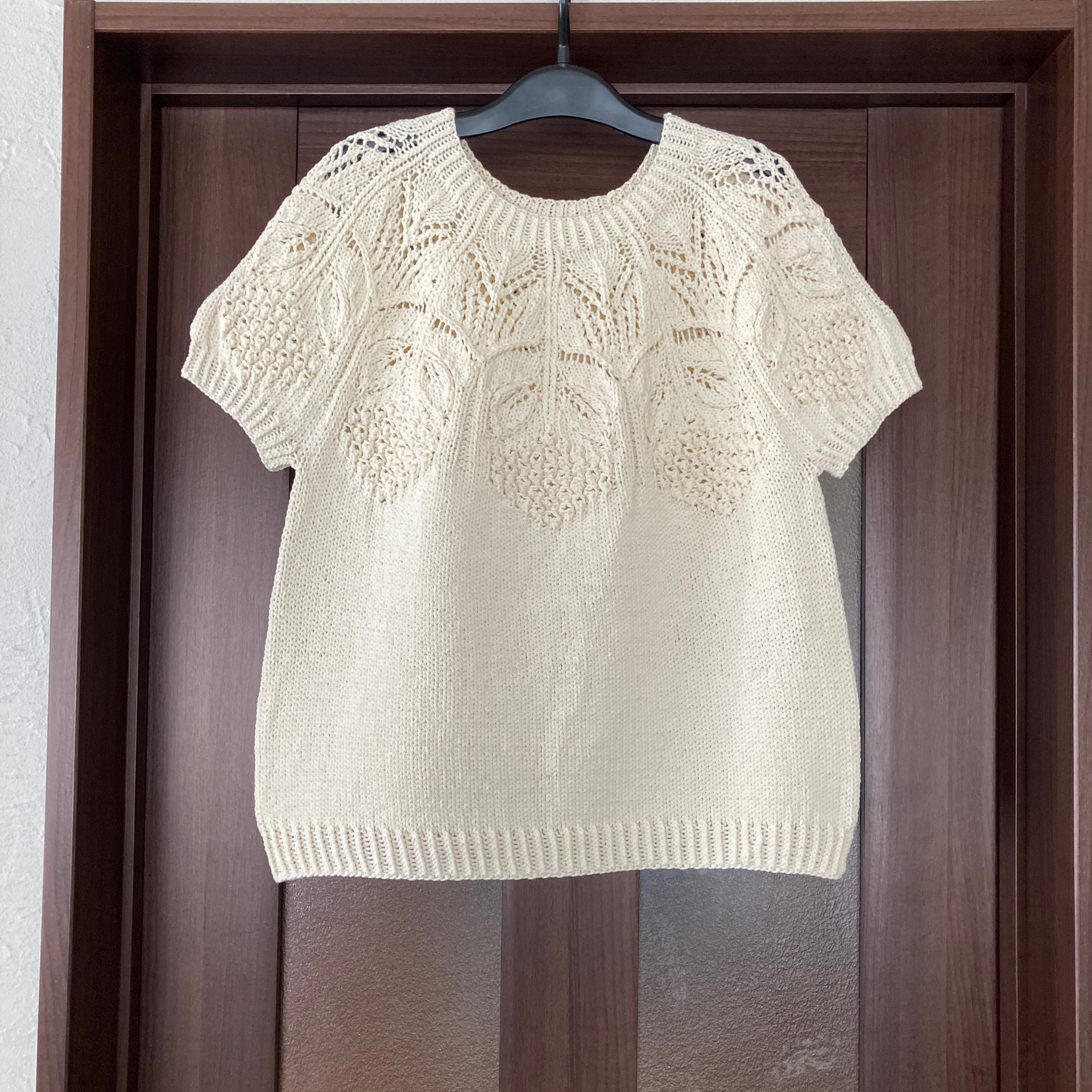 紫陽花のレーシーニット　＊キナリ＊