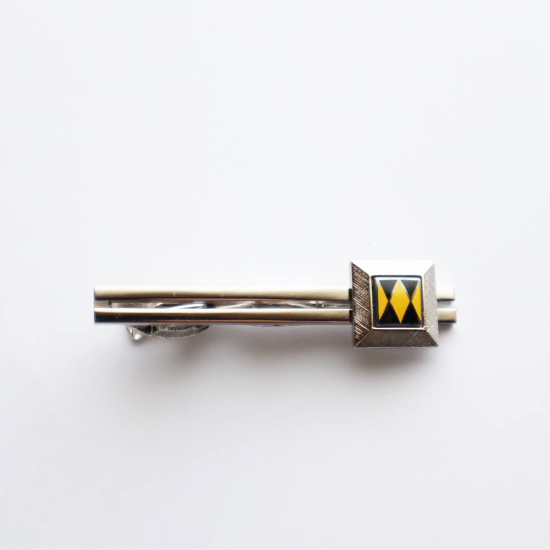 銀ダイヤ 七宝焼ネクタイピン 純銀メタル七宝