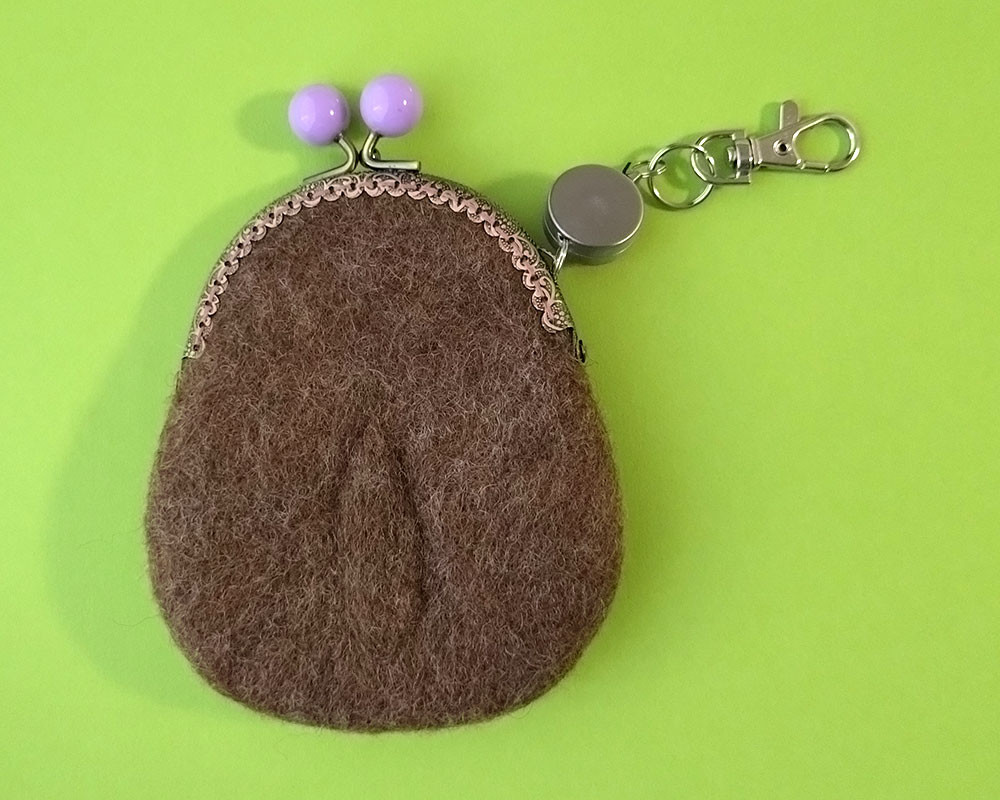 【羊毛フェルト】なまけもの君 パスケース