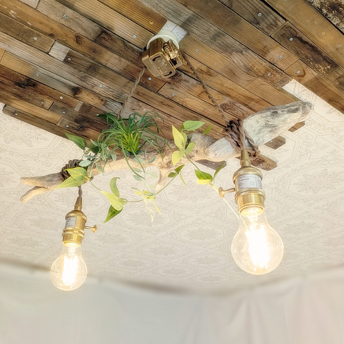 芸術的な造形の天然流木のペンダントライト 天井照明 LED 照明器具 N4 芸術的な造形の天然流木のペンダントライト 天井照明 LED 照明