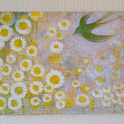 油絵 油彩 油彩画 絵 絵画 【三ノ倉高原菜の花畑】 絵画 HR 通販