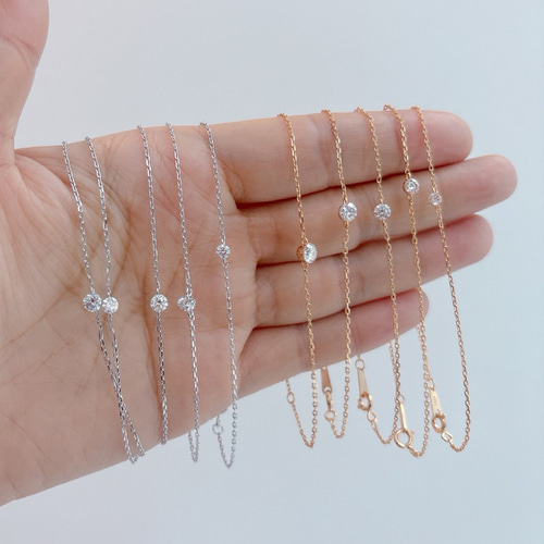 即納】 14kgf 一粒ダイヤ 0.2ct ブレスレット 送料無料 ブレスレット