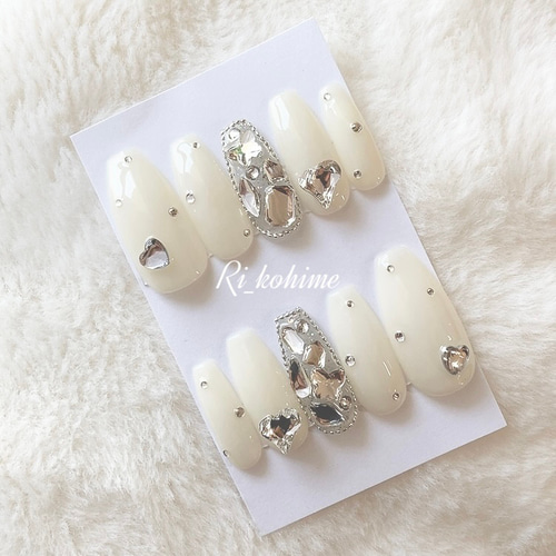 ネイルチップ オーダー ワンホン 韓国 量産型 フレンチガーリー