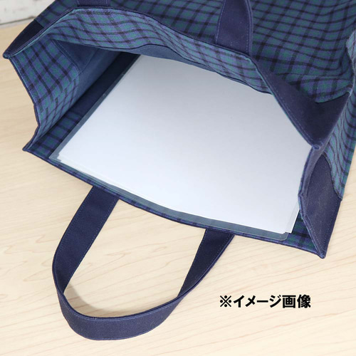 ファミリア　トートバッグ　青 グリーン チェック柄　新品未使用 旧型 正規品 小 ファミリア 縦型トートバッグ グリーンチェック 旧デザイン