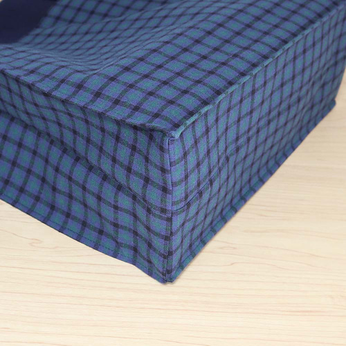 1515様 紺×ファミリア風チェック緑 1515様 紺×ファミリア風