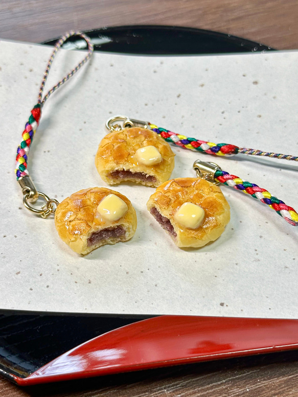 背徳のあんこパイ根付ストラップ【チャーム加工可】 携帯ストラップ