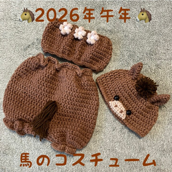 2026年午年❤️馬の帽子❤️干支帽子❤️小型犬用帽子・猫用帽子