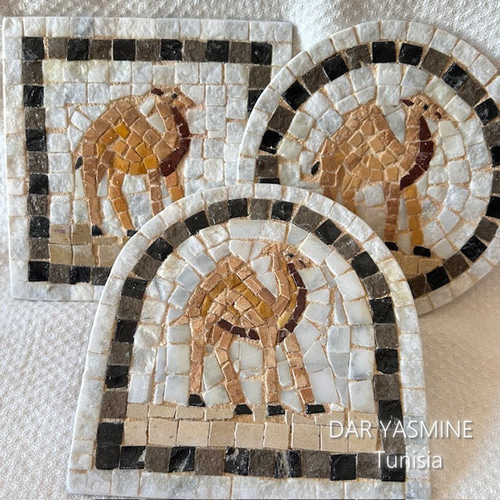 モザイクタイル＊チュニジアの伝統工芸品 砂漠と共に生きる ラクダ01