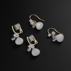 1027 極上カット ライトカラーアメトリンのアシンメトリーピアス