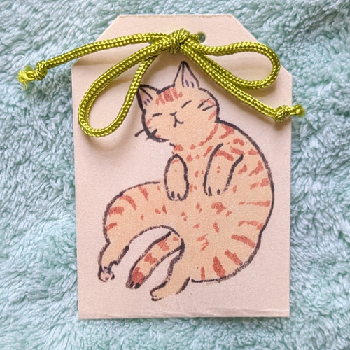 和紙で作った匂い袋「にゃん香（にゃんこう）」茶トラ その他雑貨 岡田