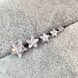 540★星 スター ボディピアス ストレートバーベル片耳 4枚目の画像