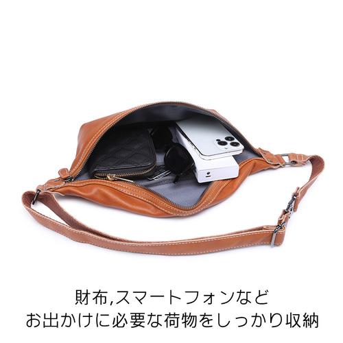ボディバッグ 本革 レザー ショルダーバッグ ボディーバッグ ワン
