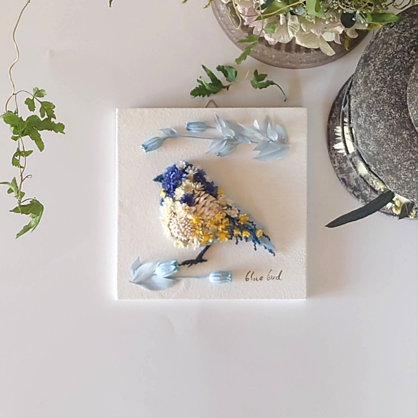 ヴィンテージ風 花と鳥のボード　壁掛け ヴィンテージ風 花と鳥のボード 壁掛け ヴィンテージ風 花と鳥の