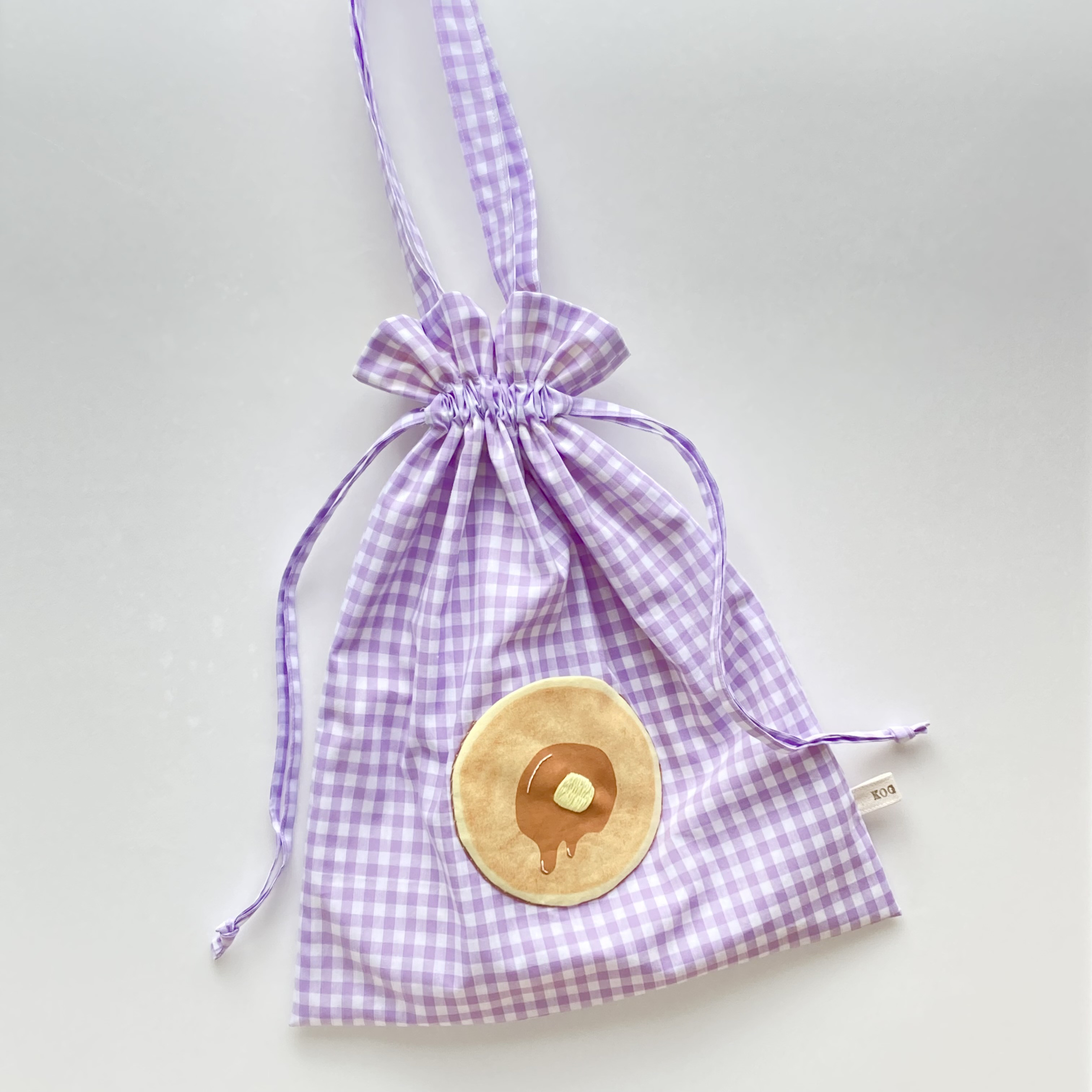 スイーツ好きさんのためのパンケーキの巾着バッグ