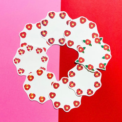 椿のデザインペーパー1(A4・6枚セット) 包装紙・ラッピング