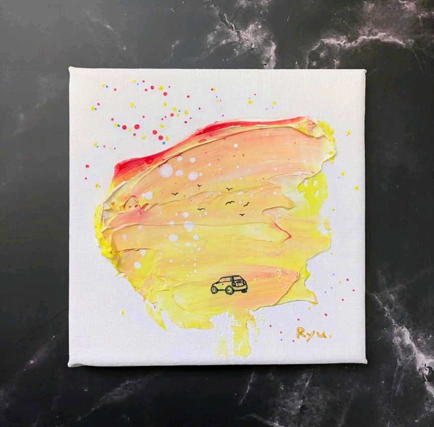 絵画　風景画　原画　アクリル　テクスチャー　山　雲海　インテリア　大作 87f007b492580ea9b69fcc0a23b0eb