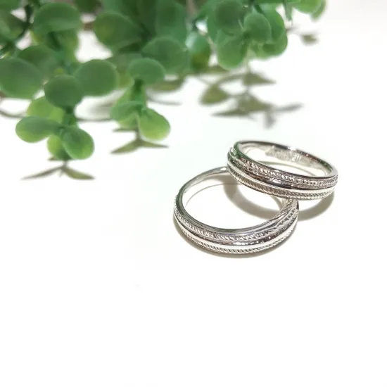 純銀製＊スリムロープデザインリング