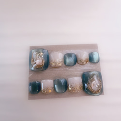 フットネイル ネイルチップ ペディ ニュアンスネイル サイズ変更不可