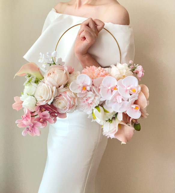 アーティフィシャルフラワーブーケ 結婚式 ウエディングブーケ 前撮り 胡蝶蘭 アーティフィシャルフラワーブーケ ウェディング 結婚式 和装 椿ブーケ